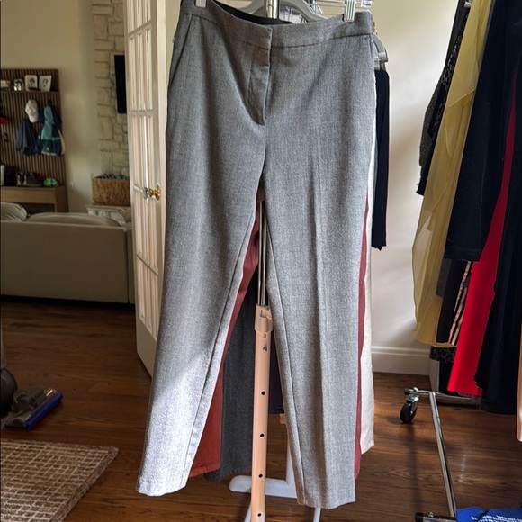 Zara Gray Women's Pants with Red Stripe - Picture 4 of 7